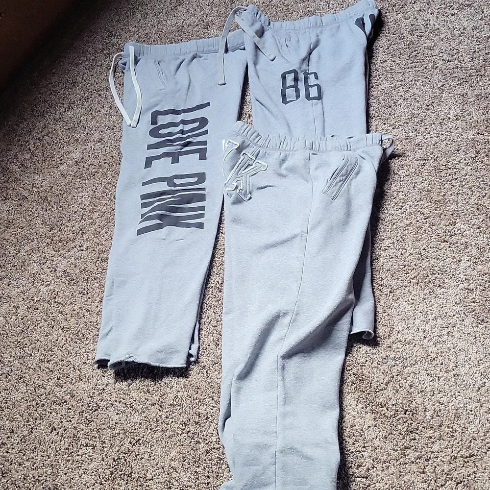 X3 Victorias Secret PINK Boyfriend Sweatpants XS - Picture 5 of 7